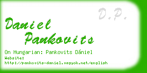 daniel pankovits business card